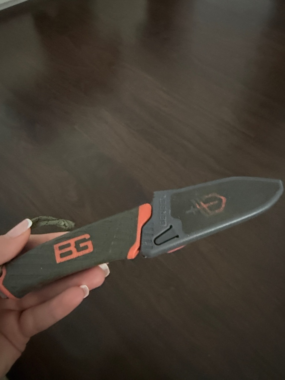 Gerber Fixed Blade Knife with Orange and Black Sheath